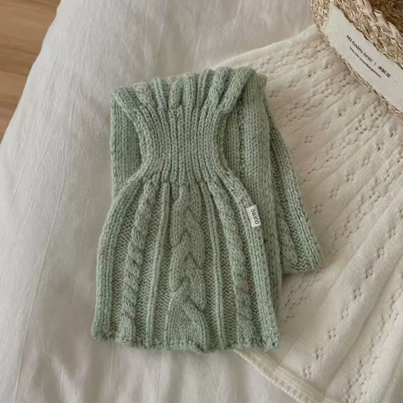 Cuello Tejido Cruzado 100% Lana Cálido para Cuello