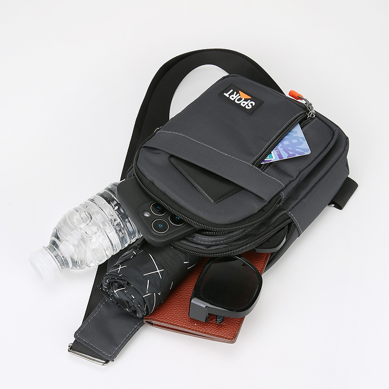 Cross-border nuevo tipo de bolso de hombro de hombre Nylon resistente al desgaste, anti-dropback mochila casual, bolso de pecho deportivo de ciclismo