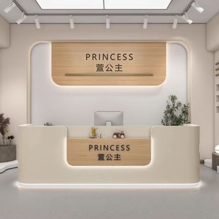 Modern Minimalist Cashier Beauty Salon Bar Company Front Desk Reception Desk Light Luxury High-End Health Center Bar Cabinet
