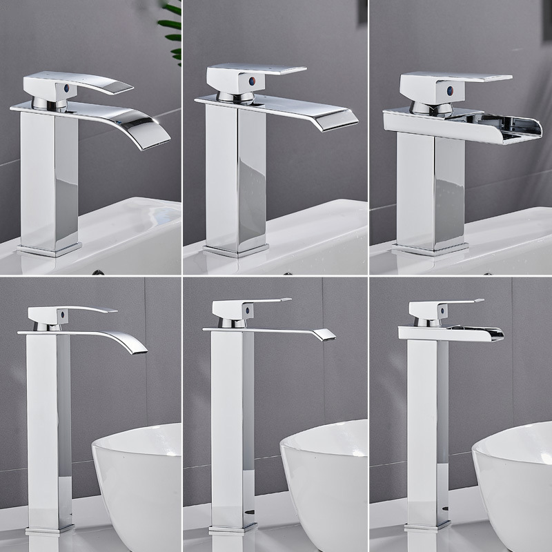 Cross-Border Nordic Waterfall Basin Faucet Bathroom Toilet Hand Wash Basin Countertop Basin Hot and Cold Faucet