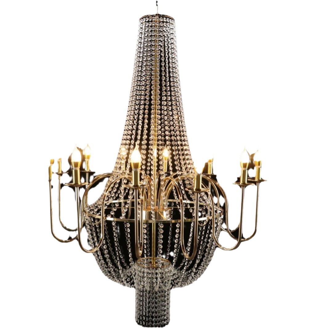 Nuevos accesorios de boda lámpara de cristal S tubo curvo techo del hotel sala de banquetes candelabros decoración de la sala de bodas colgante colgante