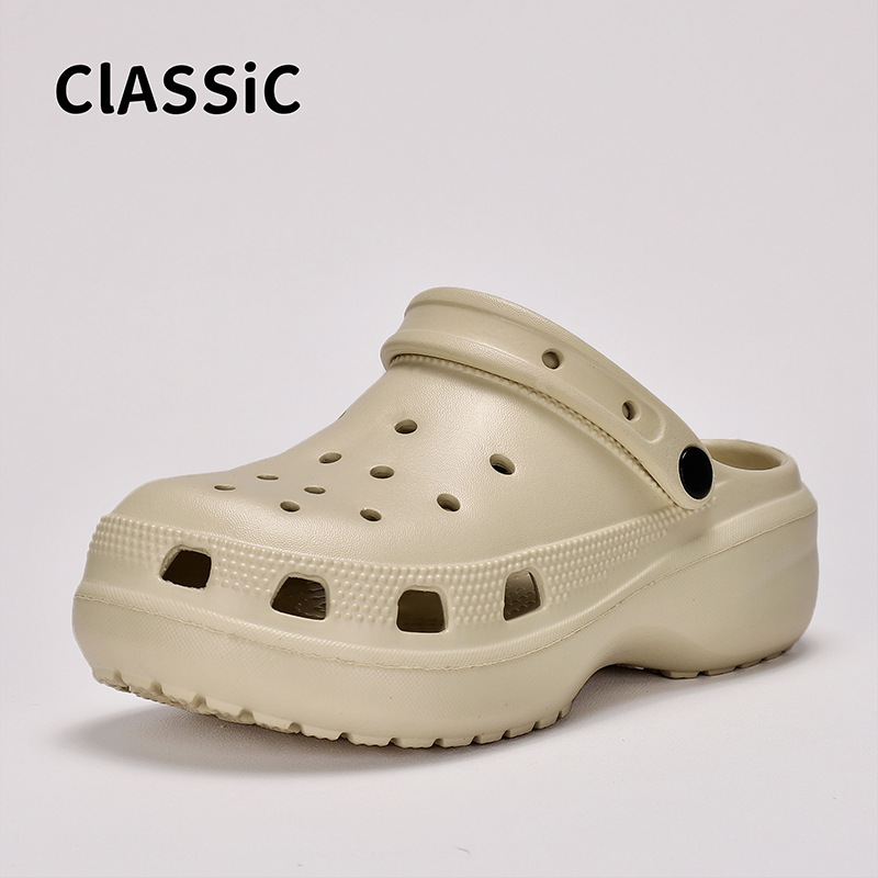 Hot cross-border new sandals and slippers classic star heel shoes women's beach shoes thick bottom women's flat for the source wholesale
