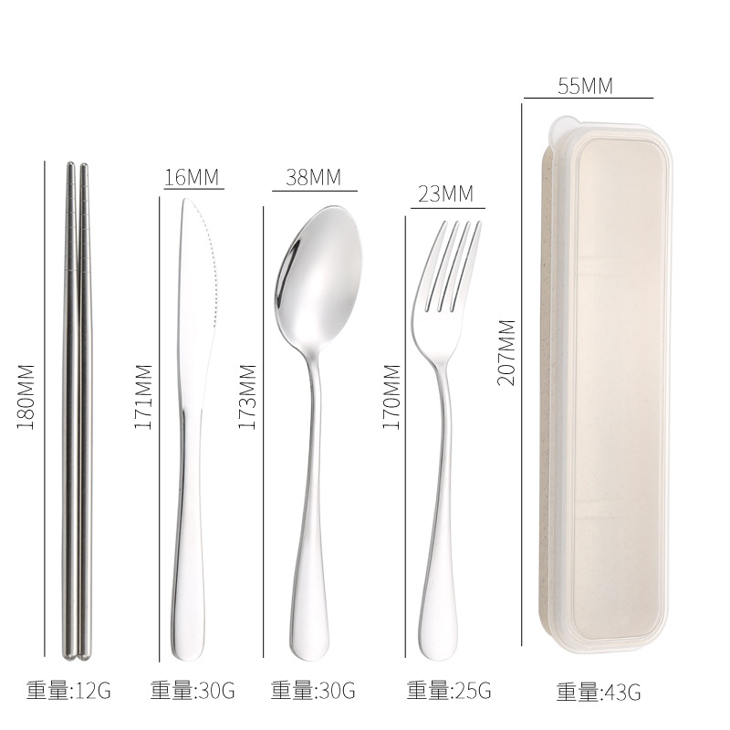 Cuchillo y tenedor de cubierta de acero inoxidable transfronterizo cuchillo y tenedor de tres piezas hotel cuchillo y tenedor de filete de comida occidental conjunto portátil regalos