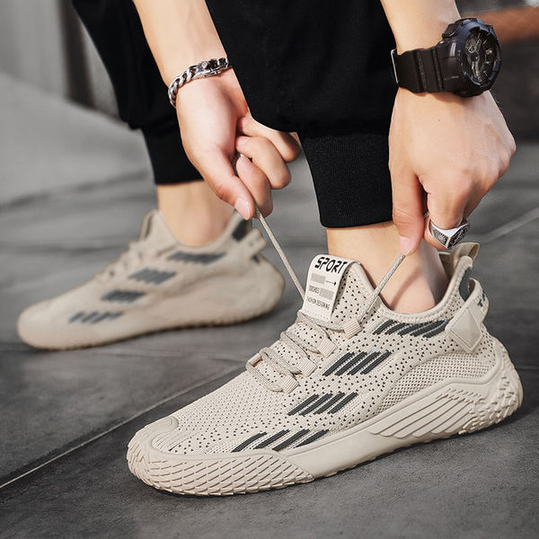 Men's shoes summer breathable mesh shoes casual running soft sole…