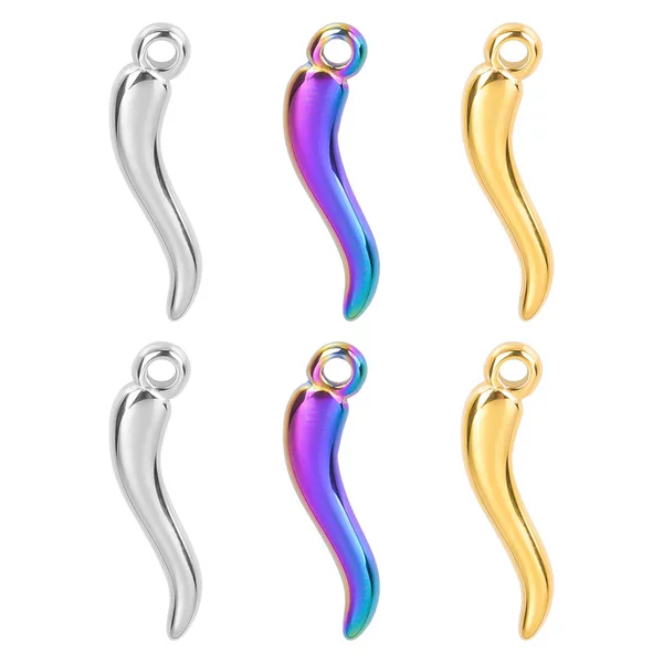 European and American Stainless Steel Pepper Accessories Light Luxury Niche Accessories DIY Stainless Steel Necklace Vacuum 18k Electric