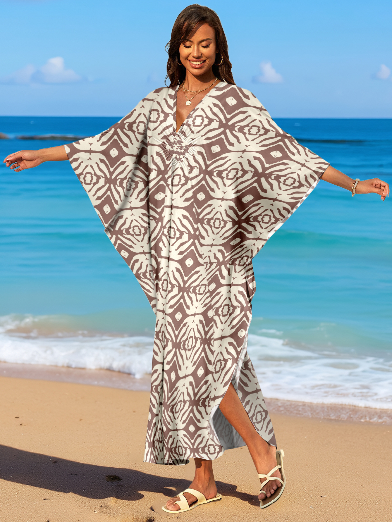 25 años nuevo blusa de playa tejida de rayón transfronterizo vestido de vacaciones bikini camisa de protección solar MB247