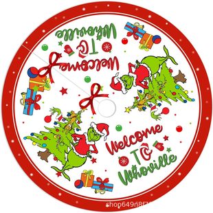 Cross-Border Amazon Christmas Tree Skirt Party Decoration Birthday Tree Mat Indoor and Outdoor Home Christmas Decoration