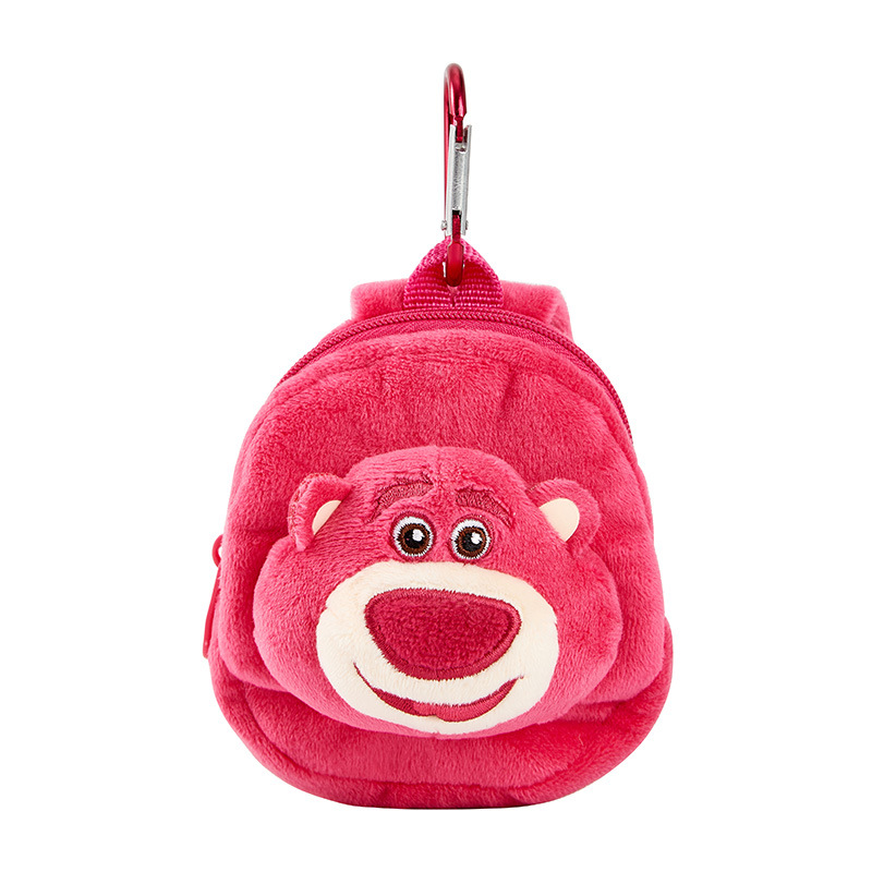 Monedero de Peluche de Lotso de Disney, Mini Monedero de Dibujos Animados, Bonito y con Tres Ojos, Venta al por Mayor