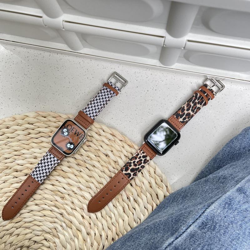 Apple watch strap s8 women's autumn and winter iwatchse leather creative applewatch7654321