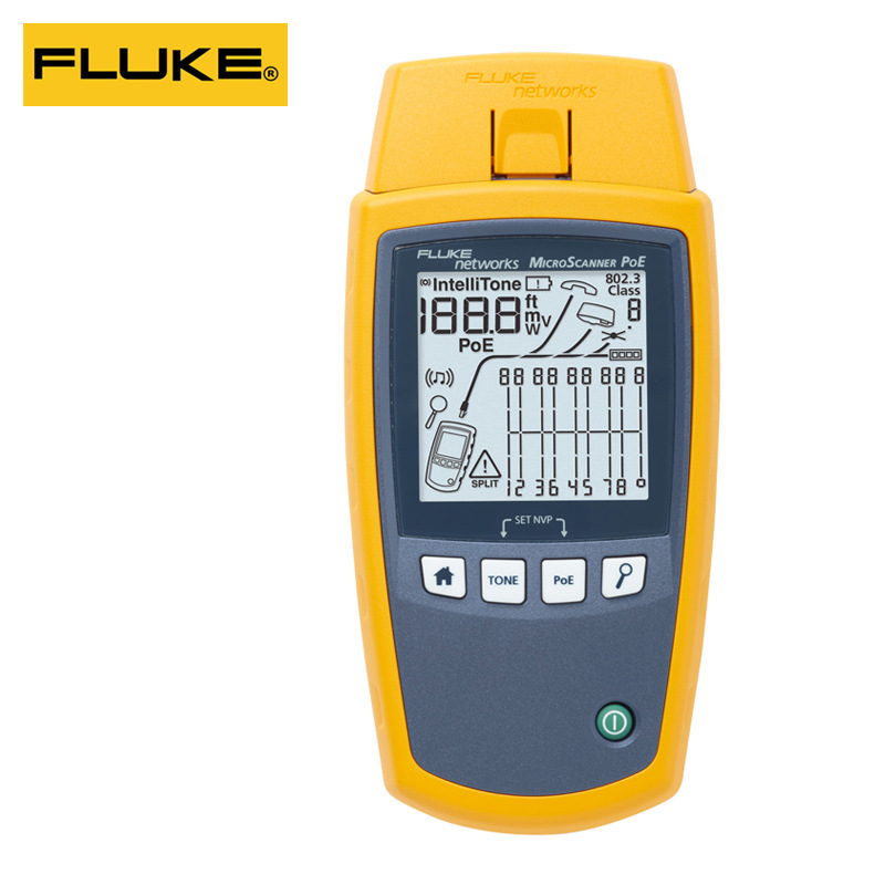 Fluke福禄克MicroScannerPOE电缆网线测试仪网络验证寻线器MS-POE