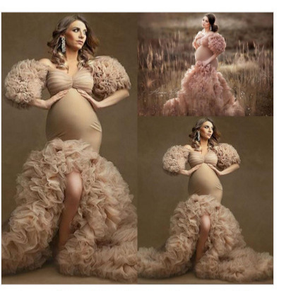 Foreign single cross-border maternity photo clothing studio shooting hot new party performance clothing parent-child photo evening dress