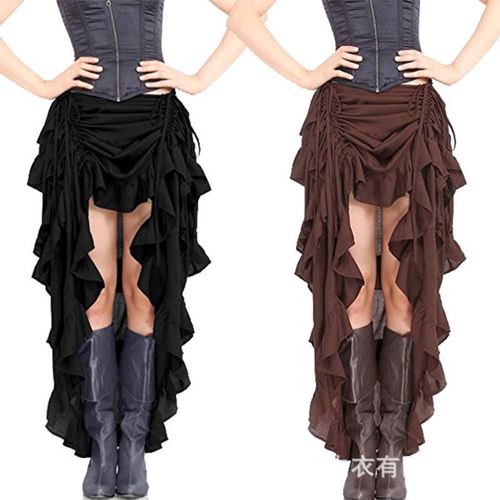  Spring Dance Hip-Hop Street Dance Performance Skirt Halloween Ethnic Dance Stage Performance Half-Skirt Pirate Skirt