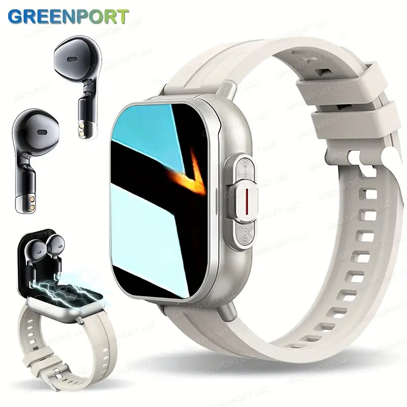 temu クロスボーダー人気スポーツ アウトドア スマートウォッチ D8 ツーインワン TWS Bluetooth 通話心拍数スポーツ睡眠