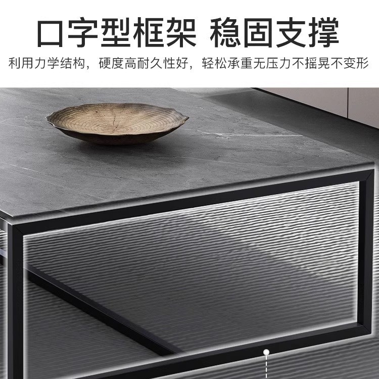 Mesa de té de hierro forjado sala de estar doméstica simple moderna pequeña sala de alquiler de mesa de té oficina 2023 nuevo lujo ligero