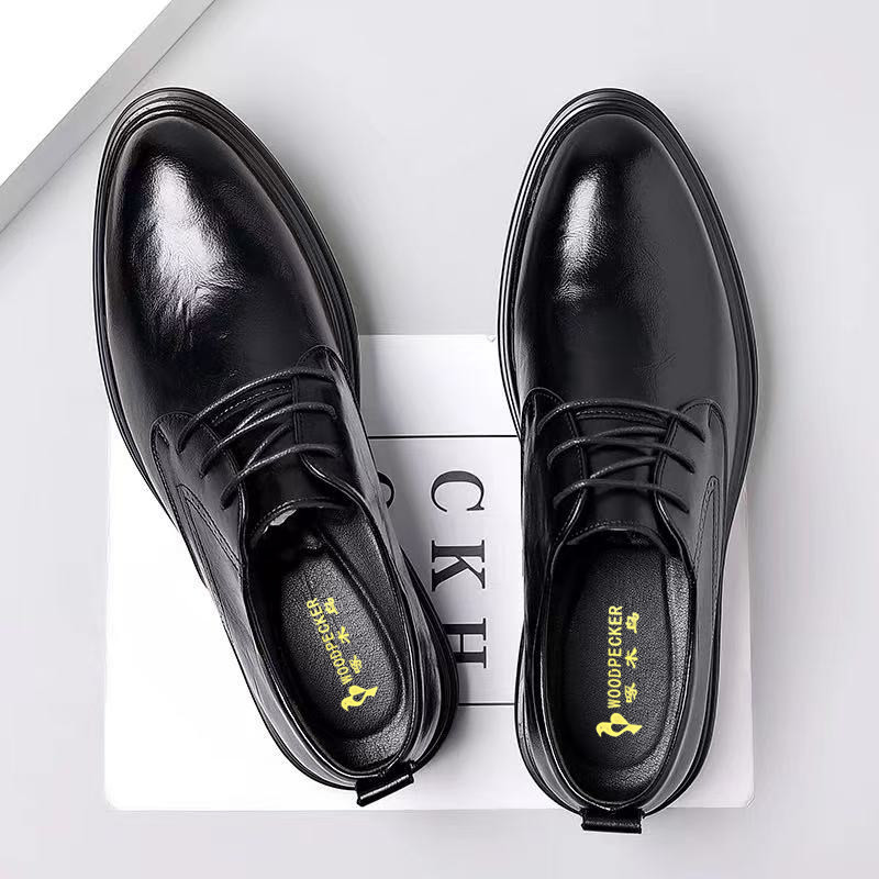 Men’s Formal Leather Shoes Soft-soled Business Versatile British Style_voghion.com