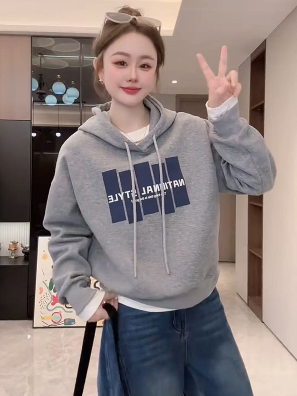 连帽卫衣外套女短款秋冬季2025新款韩系高级感洋气加厚小个子上衣|undefined