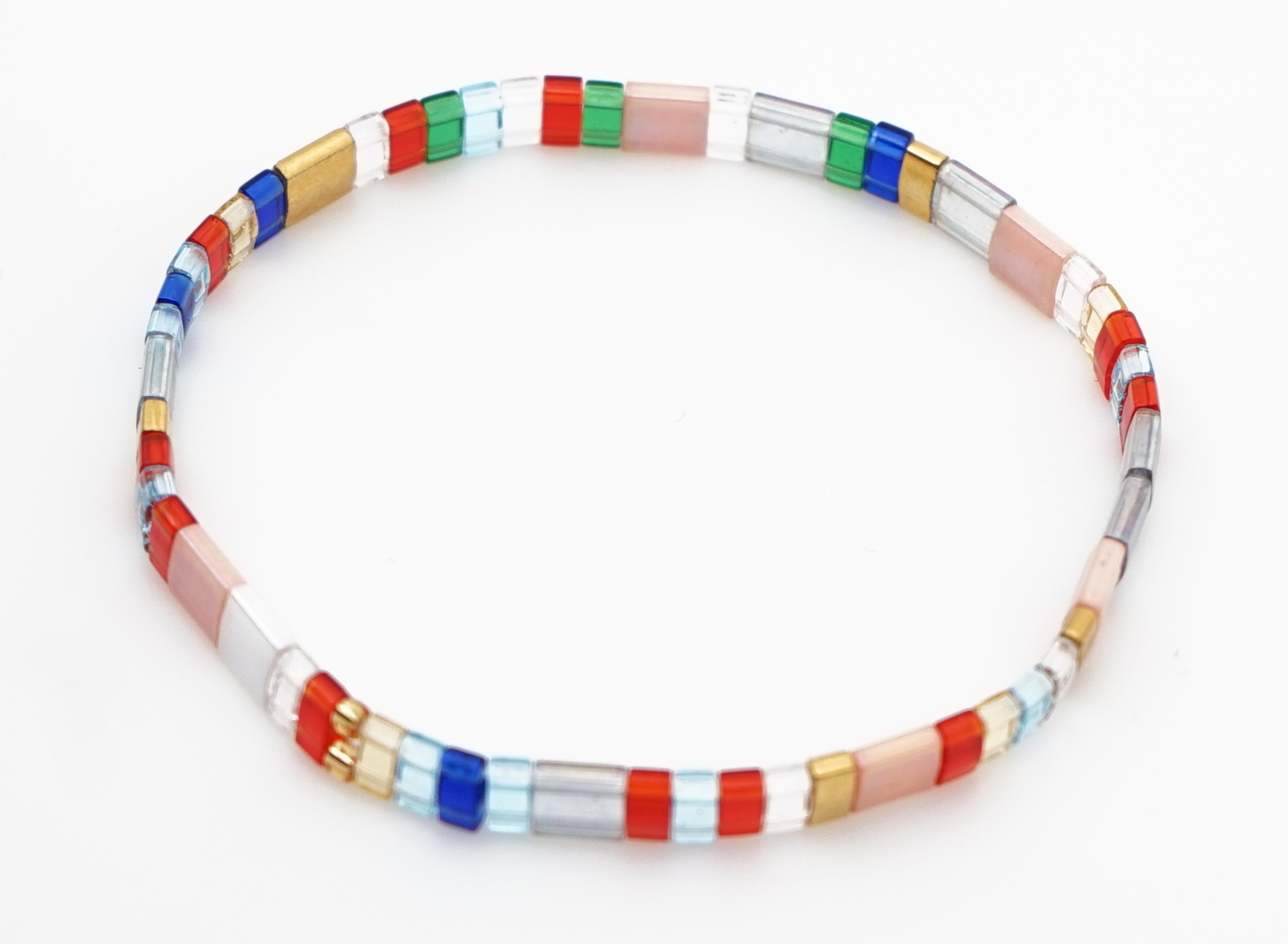 Retro Square Tila Beads Glass Wholesale Bracelets display picture 70