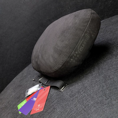 Maybach Car Headrest Suede Cushion Xiaohongshu Universal Neck Pillow Tiktok Dropshipping Free Shipping (Headrest) - polar-night-black-perforated-28228cm