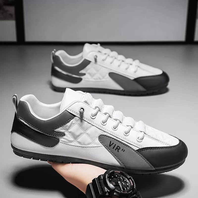 Летняя мужская обувь новая дышащая одна педаль холст обувь мужская мода дикая плоская подошва нескользящая маленькая белая доска обувь приливная обувь