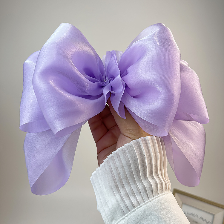 Women's Simple Style Bow Knot Organza Handmade Hair Clip display picture 18