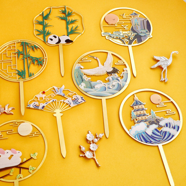 Mid -Autumn Festival series acrylic cake decorate Mid -Autumn Rabbit…