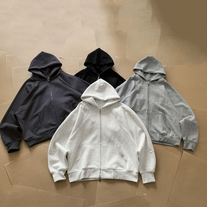 Auticup autumn and winter cleanfit hooded vests 500g heavy profile cut box version basic solid color