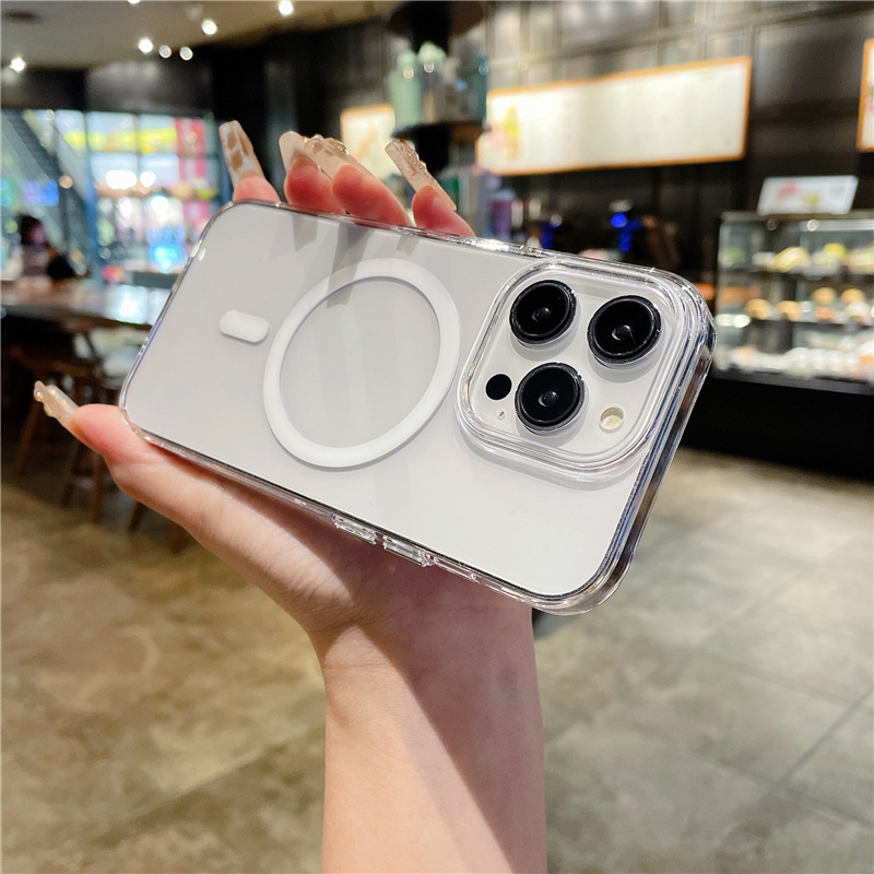 Iphone16 promax氷透携帯ケース15plusアップル13pro透明マグネット12保護カバー|undefined