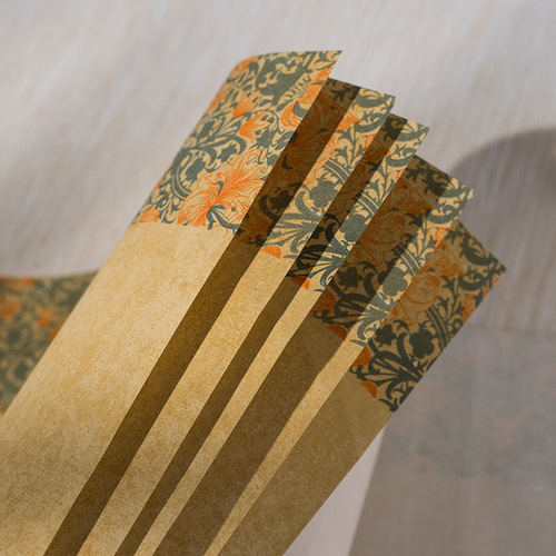 Batik flower paper rice paper half-cooked letter paper small regular script calligraphy French exhibition works paper retro printing screen rice paper
