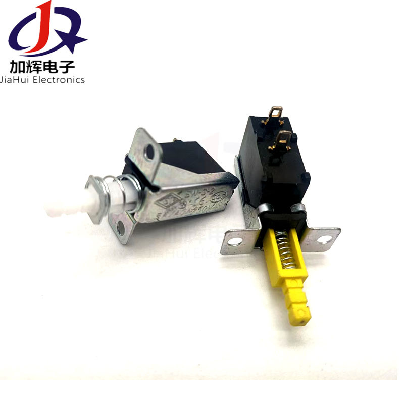 琴键TV-5大电流自锁电源开关 直键开关KDC-A10内弹簧4脚插板 支架