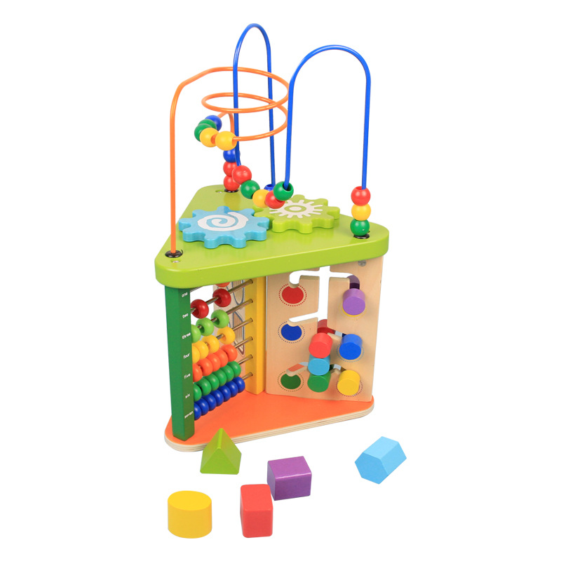 Ábaco de cuentas a juego con forma de cuentas, juguete de madera interactivo para padres e hijos, regalo para bebés y niños pequeños, venta al por mayor, educativo.