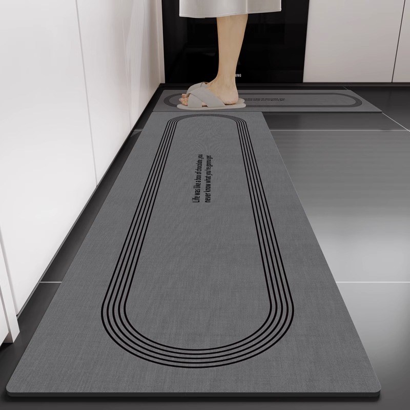 Diatom barro piso de cocina alfombra antideslizante a prueba de aceite absorbente de la puerta mancha-resistente piso estera impermeable alfombra borrable lavable hogar
