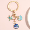 Metal keychain, bag from pearl, beads, suitable for import