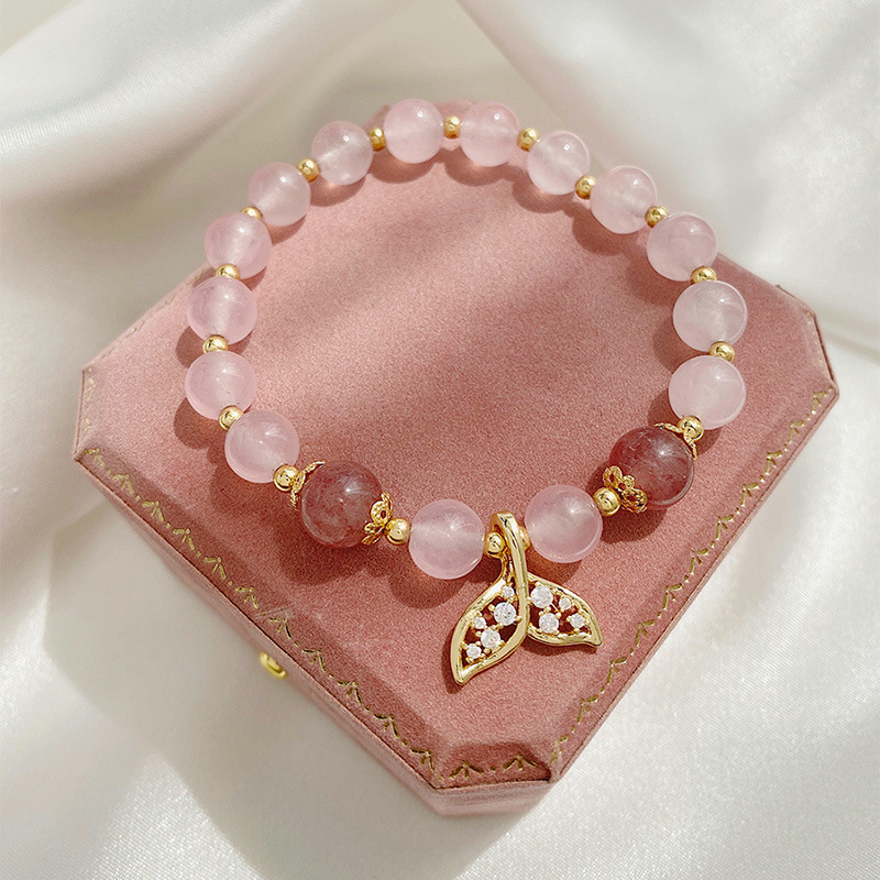 16g Weight Zircon Inlay Material Sweet Flower Freshwater Pearl Agate Beaded Plating Inlay Zircon Bracelets