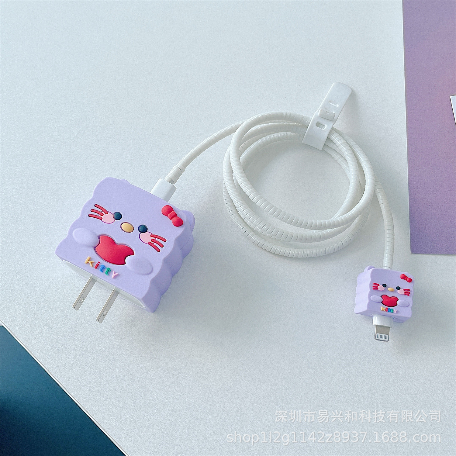 Aplicable Apple 18W / 20W cargador de cabeza de cubierta cargador de cubierta de cable de datos cubierta de 4 piezas al por mayor