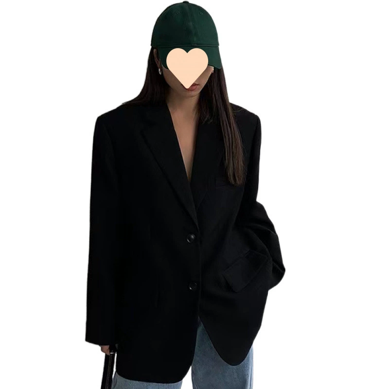 Autumn retro classic suit jacket for leisure, Korean style, fitted