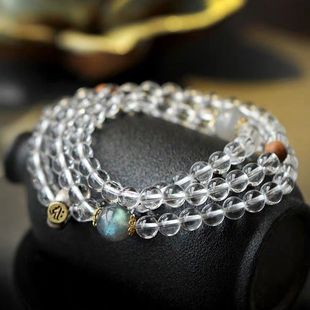 2025 Tiktok Authentic Brazilian White Crystal 9 Collectible Bracelet for Couples Gift Wealth