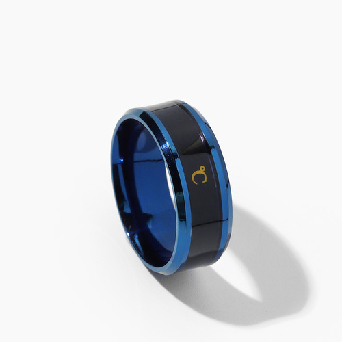 Cross-border supply of stainless steel rings, fashionable and intelligent temperature sensing titanium steel body temperature couple rings and jewelry manufacturers