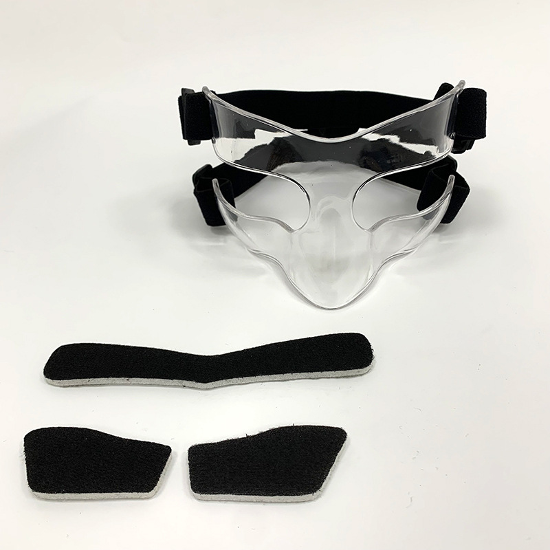 Máscara de baloncesto protección facial y nasal baloncesto transparente Equipo de Protección deportiva fútbol CBA máscara deportiva máscara anticolisión