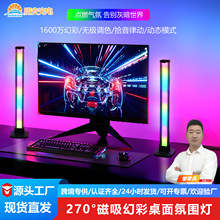 跨境爆款usb桌面拾音灯 智能蓝牙客厅电竞卧室台灯夜灯电脑氛围灯