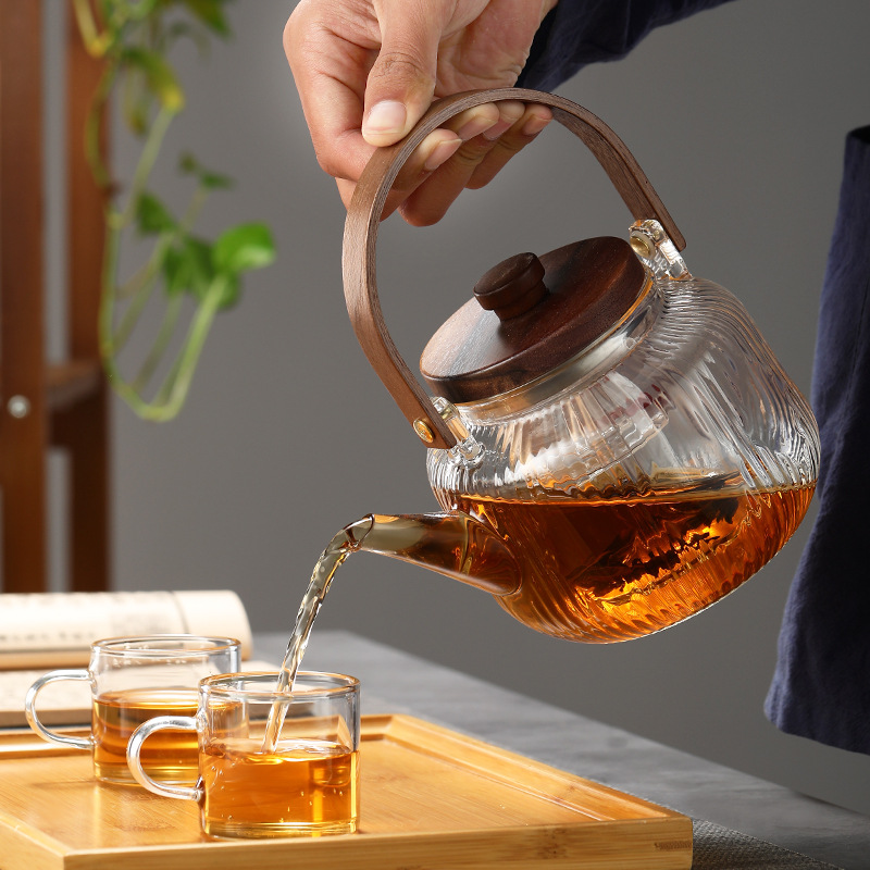 Cocina tetera de vidrio de agua hirviendo tetera eléctrica resistente a altas temperaturas estufa de cerámica especial tetera hogar olla de haz