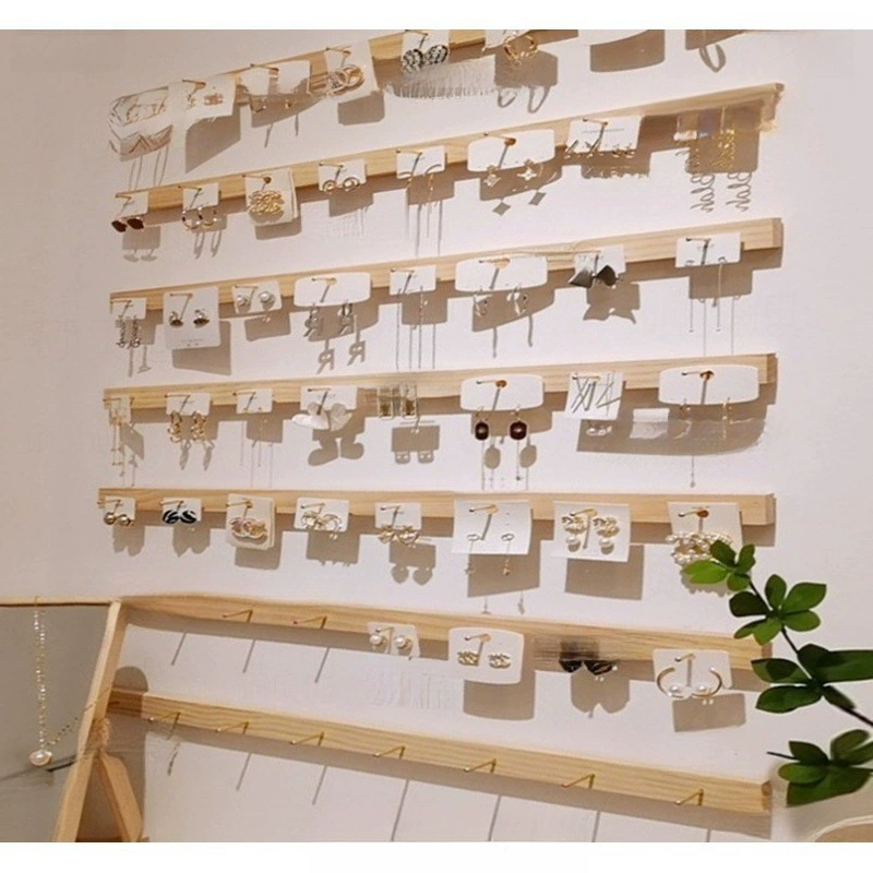 。 Подставка для демонстрации ювелирных изделий, носков, подвесных сережек, настенная полка, новая деревянная массивная полка, настенная деревянная вешалка для одежды и головных уборов