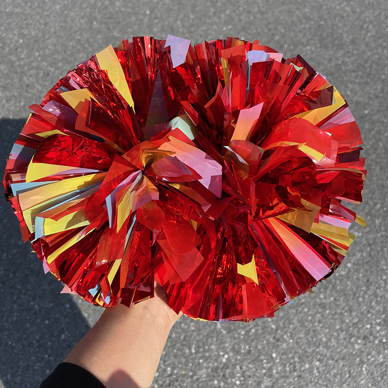 Láser brillante competencia profesional manejar porristas danza Bola de flores de mano deportes coloridos apoyos de pelota