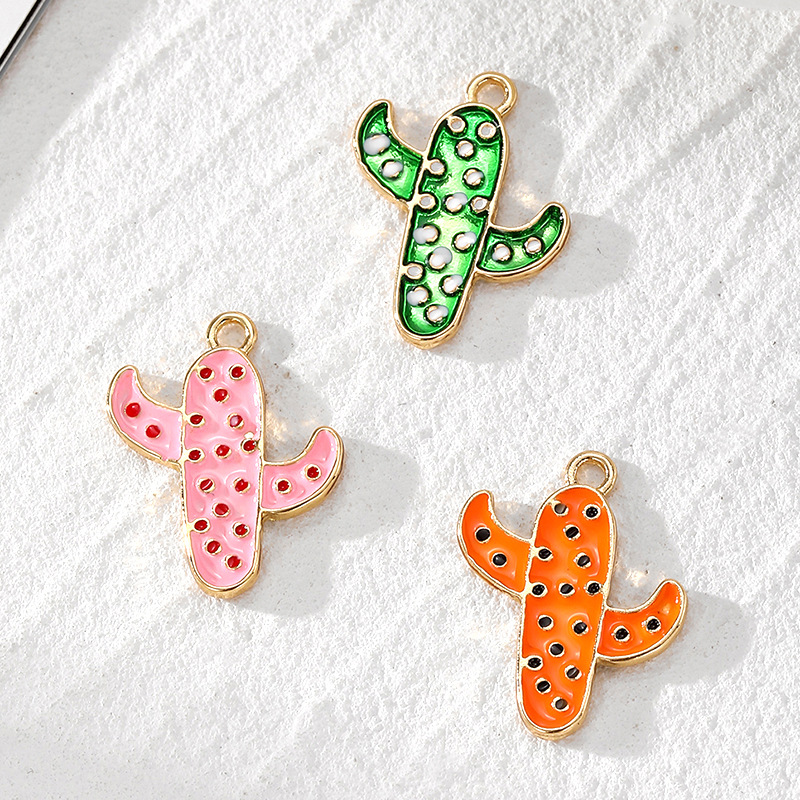 15g Weight Pendant Jewelry Making Type 19 * 24mm Jewelry Making Size DIY Jewelry Accessories Classification 10 PCS/Package 19 * 24mm Alloy Cactus Polished Pendant DIY Jewelry Accessories