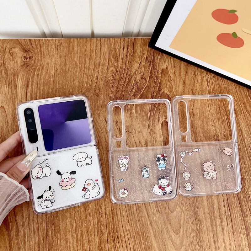 Jelly Glue Suitable for Oppon3Flip Foldableing All-Inclusive Mobile Phone Case Vivoxflip Flip Protective Cover for Women