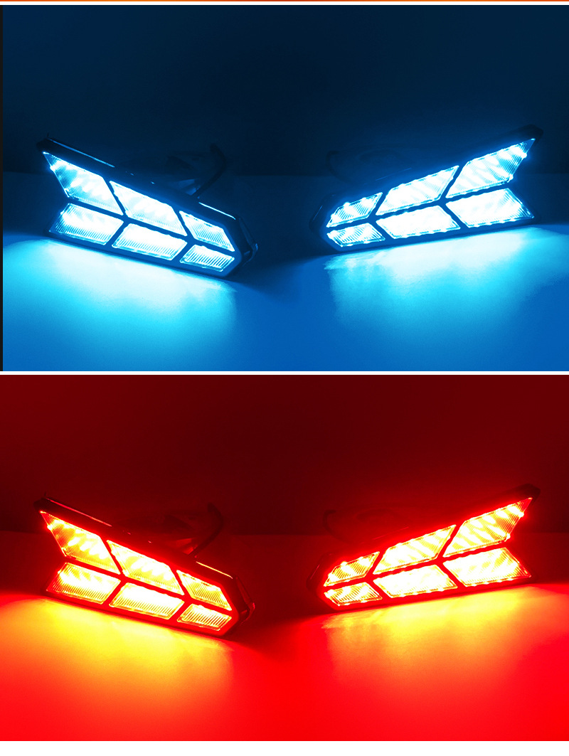 Suitable for universal car daytime running lights, large arrow-shaped LED daytime running lights with flowing turn signals