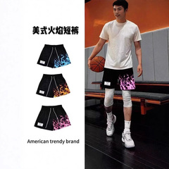 アメリカン速乾ショーツカジュアルパンツ夏薄いクォーターバスケットボールパンツルーズハイストリートバスケットボールスポーツ通気性スタイル