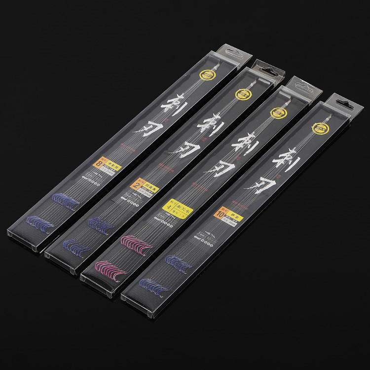 绑好的成品子线双钩 65公分紫电新关东鬼牙双钩伊势尼 伊豆钓鱼钩