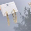 Silver needle, metal brand earrings, silver 925 sample, European style, simple and elegant design, internet celebrity