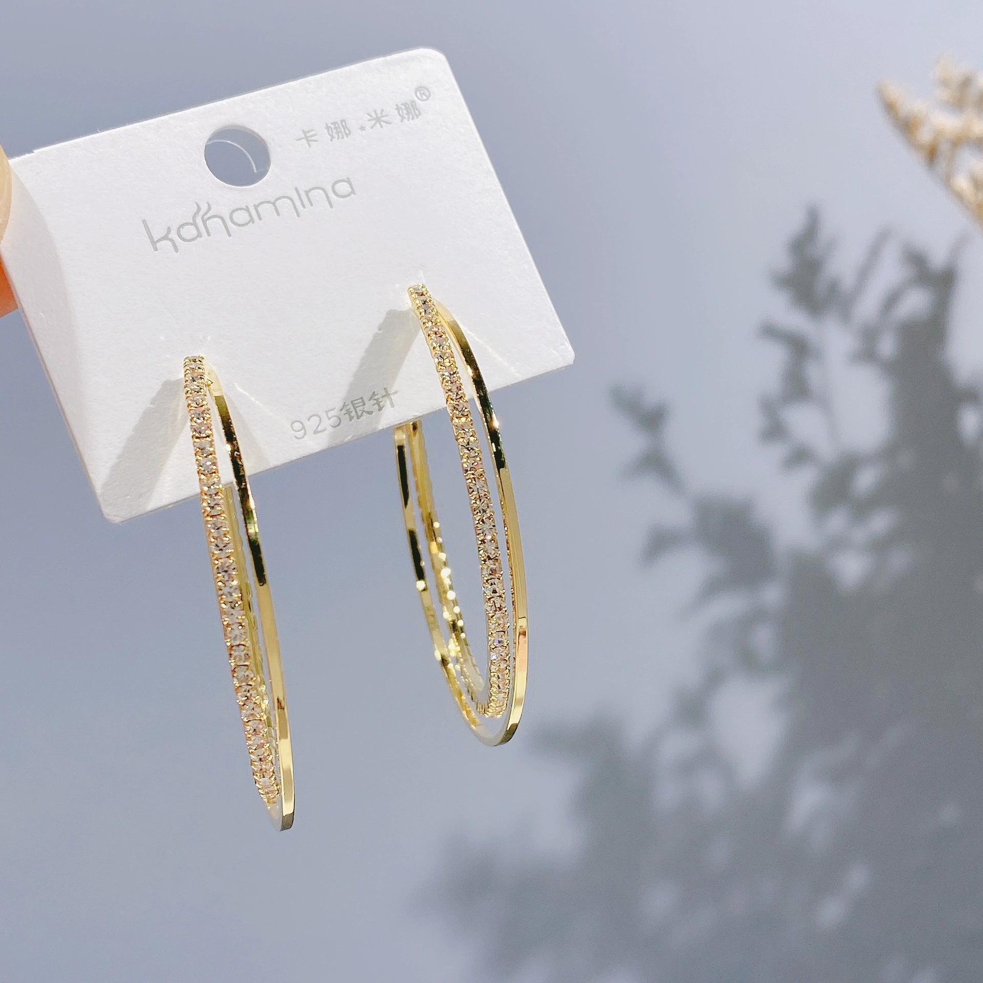 Earrings Silver 925 — Demi-season European Style, Simple Elegant Bright Design, Gold & Silver Options