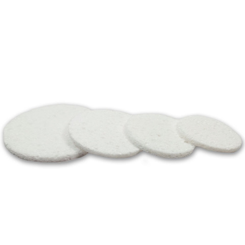 Factory white round wood pulp cotton cellulose sponge facial cleaning makeup removal cleanser absorbent face washer